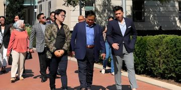 Menhan Prabowo Temui Mahasiswa Indonesia di Universitas Columbia
