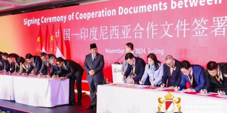 Presiden Prabowo Saksikan Penandatanganan Kerjasama GOTO, Tencent and Alibaba